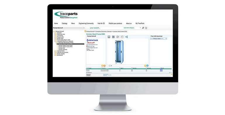 Les donn�es CAO de Schroff sur la plate-forme TracePartsOnline.net