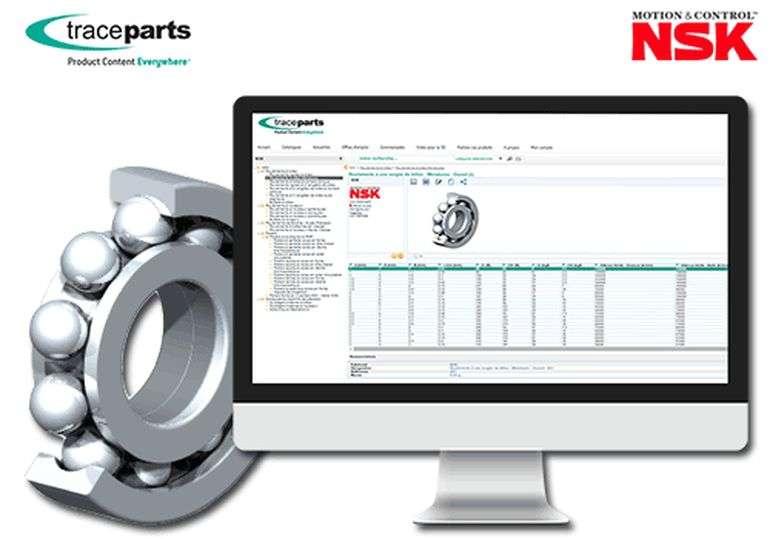 NSK Europe se f�licite d�avoir choisi TraceParts pour la publication de ses mod�les CAO