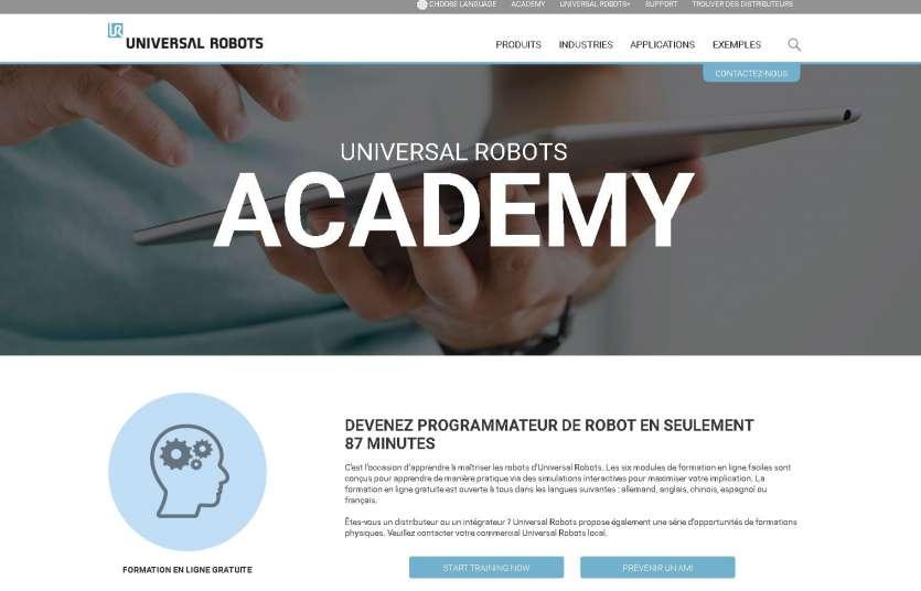 Universal Robots �toffe son acad�mie en ligne et propose de nouveaux modules interactifs gratuits en programmation robotique
