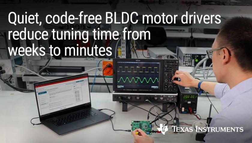 Les nouveaux drivers de moteur CC sans balais 70 W de Texas Instruments r�duisent de plusieurs mois le d�lai de conception gr�ce � des commandes sans programmation, trap�zo�dales ou vectorielles sans capteur