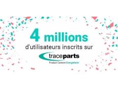 Nouveau record atteint - 4 millions d'utilisateurs inscrits sur TraceParts !